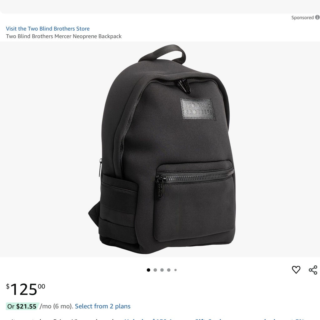 Black Neoprene Backpack Black Neoprene Backpack